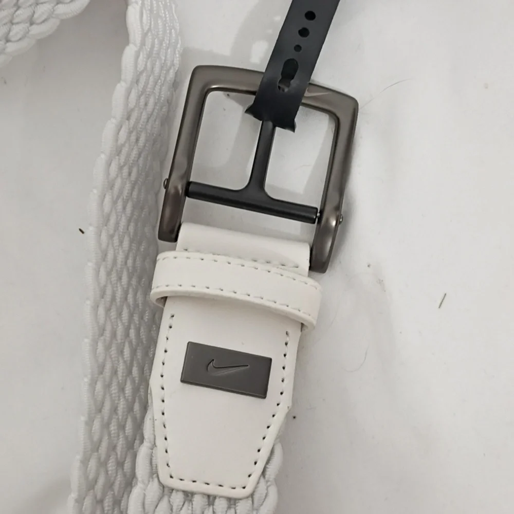 NWT Nike Golf White Braided Stretch Woven Belt Mens Size Large 40-42